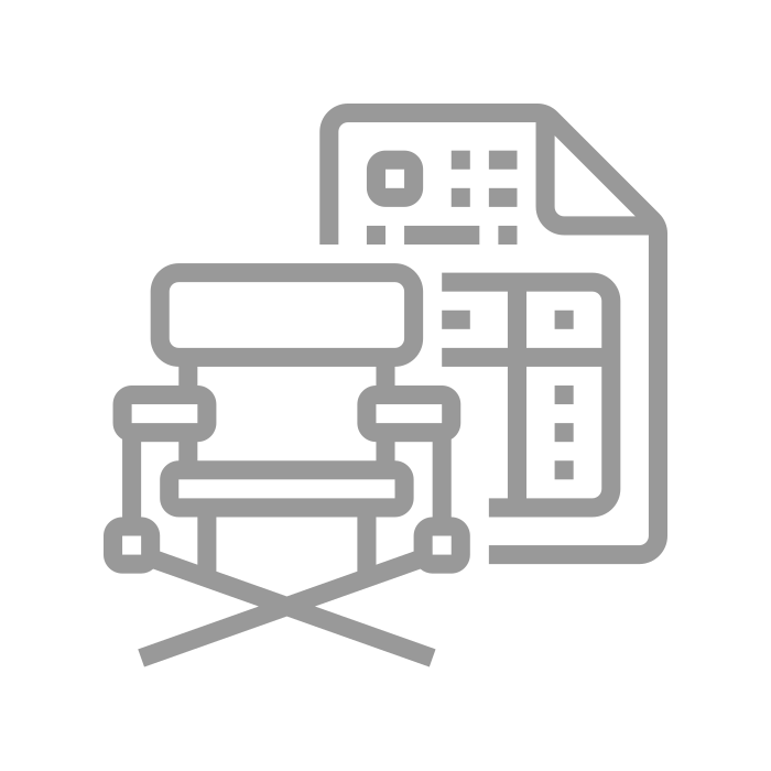 icône chaisse de directeur et charte graphique